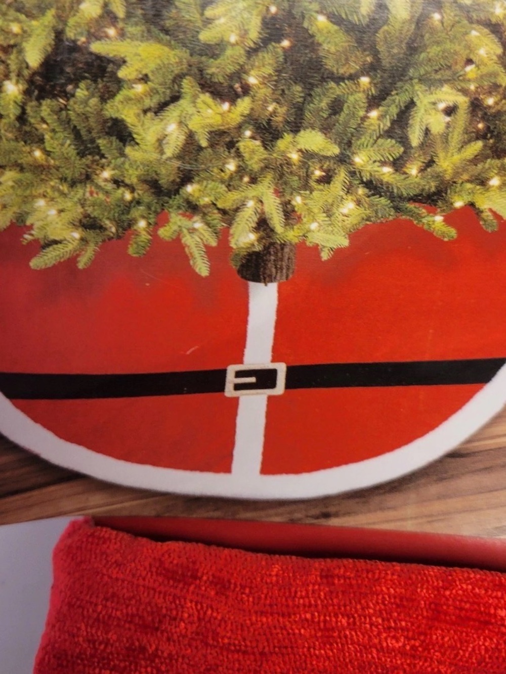 Santa Themed Tree Skirt Christmas 48” Holiday Design